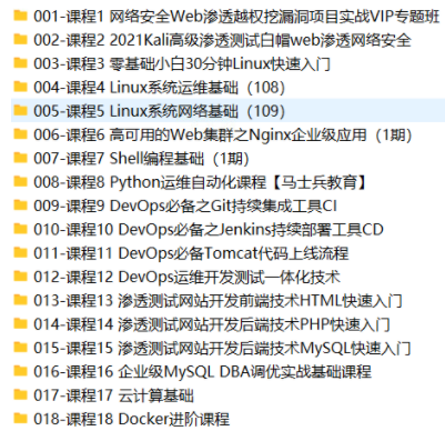 网络安全大师班安全运维架构师全栈课程2022版