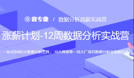 网易-涨薪计划12周数据分析实战营|2022年|价值6698元|重磅首发|完结无秘